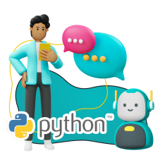 Умный чат-бот на Python - КИБЕРшкола программирования для детей, компьютерные курсы для школьников, начинающих и подростков - KIBERone г. Новочебоксарск